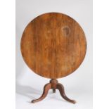 Victorian rosewood breakfast table, the circular top above a turned column and acanthus leaf