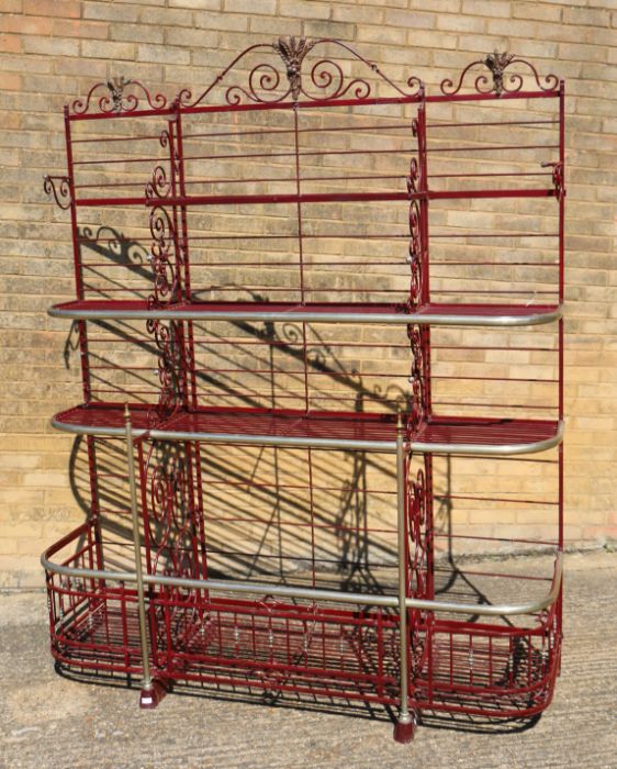 A French painted metal bread rack, maker Dubois Construction rue Moliere Lyon, the wheatsheaf - Image 2 of 2