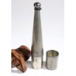 Early 20th Century hunting flask by James Dixon & Sons Sheffield, the bayonet cap above a tapering