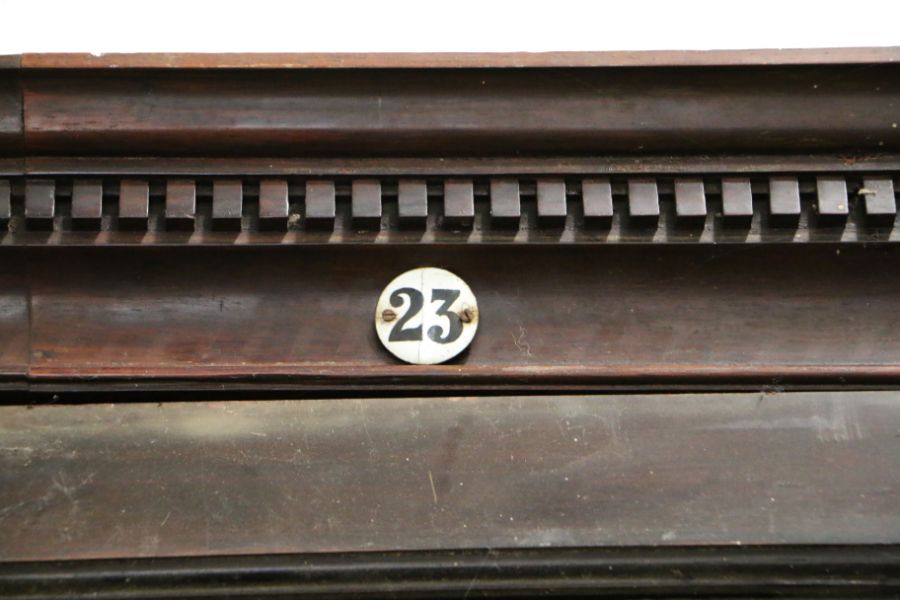 An impressive and large George III rosewood triple breakfront library bookcase, the fret swan neck - Image 3 of 3