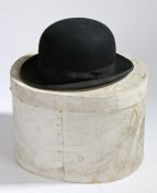 Lock & Co. bowler hat, formerly the property of Baron R. Beck, housed in a cardboard hat box with