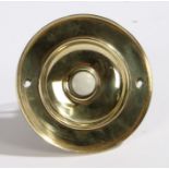 Large early 20th Century 5” polished brass front door electric bell push