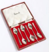 Set of six Elizabeth II silver coffee spoons, Sheffield 1973, maker Gee & Holmes, with Dubarry