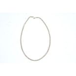 9 carat gold chain link necklace, 45cm long weight 5.2 grams