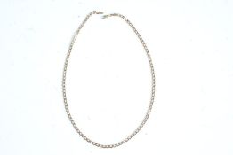 9 carat gold chain link necklace, 45cm long weight 5.2 grams