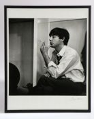 Hand printed photograph of Paul McCartney by Jane Bown, the orginal image taken in 1963, signed by