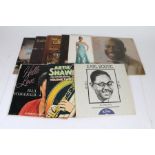 10 x Jazz/Swing LPs. Artists to include earl Bostic, Sammy Davis Jr, Nat King Cole, Aretha