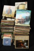 A huge collection of Country music on vinyl. Approx. 400 LPs, approx. 60 7" singles and 15 box