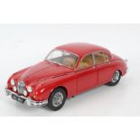 A Model Icons Jaguar Mark II, 1:18 scale in red, 26cm long