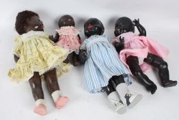 Four various dress dolls, including three plastic examples, with outfits (4)