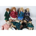 A collection of 20th century dolls, mostly bisque headed examples to include the Classic