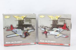 Corgi 'Raid on Ploesti' P-51D "Creamer's Dream", and P-47D-22 "Tuskegee Airmen, Italy 1944", each