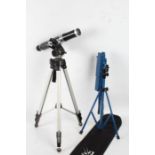 A Solus telescope on a CRE tripod stand together with a blue metal music stand (2)