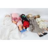 Quantity of collectors dolls, various makers, a Chinese blue and white example, a box of dolls