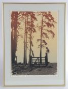 E.J. Wilson, "Gate", limited edition print, signed, titled and numbered 37/50, housed in a gilt