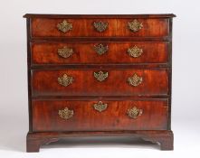George III mahogany chest of drawers, the rectangular top above four long drawers, 95cm wide, 48cm
