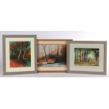 Leonard H. Pinder (Contemporary) Nine assorted landscapes, signed, watercolour and gouache,