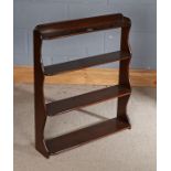 Set of Victorian style mahogany wall shelves, 78cm tall, 67cm wide