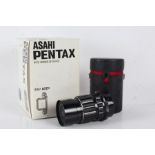 Asahi Pentax 6x7 body with mirror-up device, serial number 4009669, housed in original box, together
