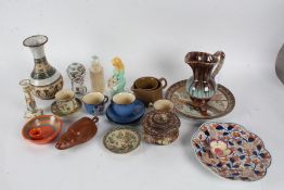 Collection of various ceramics, treen items etc., (1 box)