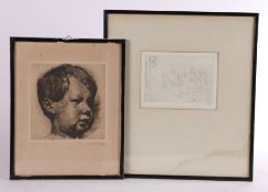 James Henry Dowd (1883-1956) 'An Old Favourite', pencil signed (lower-right), etching, 13.5cm x