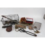 Collection of various metalware, letter boxes, door knocker and sundries (1 box)