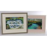 Leonard H. Pinder (Contemporary) Five assorted landscapes, signed, watercolour and gouache,