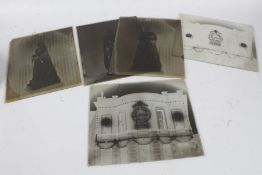Five glass photographic plates relating to168 Queen Victoria, each 12 inches x 10 inches (5)
