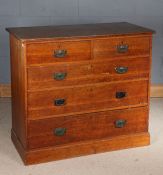 20th century oak chest of draws, the rectangular top above two short and three long draws, 112cm