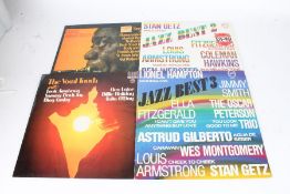 4x Jazz compilation LPs, all featuring Louis Armstrong