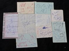 Collection of loose autographs collected in the mid 1960's by the vendor. signatures include The