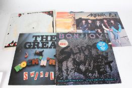 5x Punk and Metal records. Sex Pistols, The Clash, Anthrax, Onslaught.