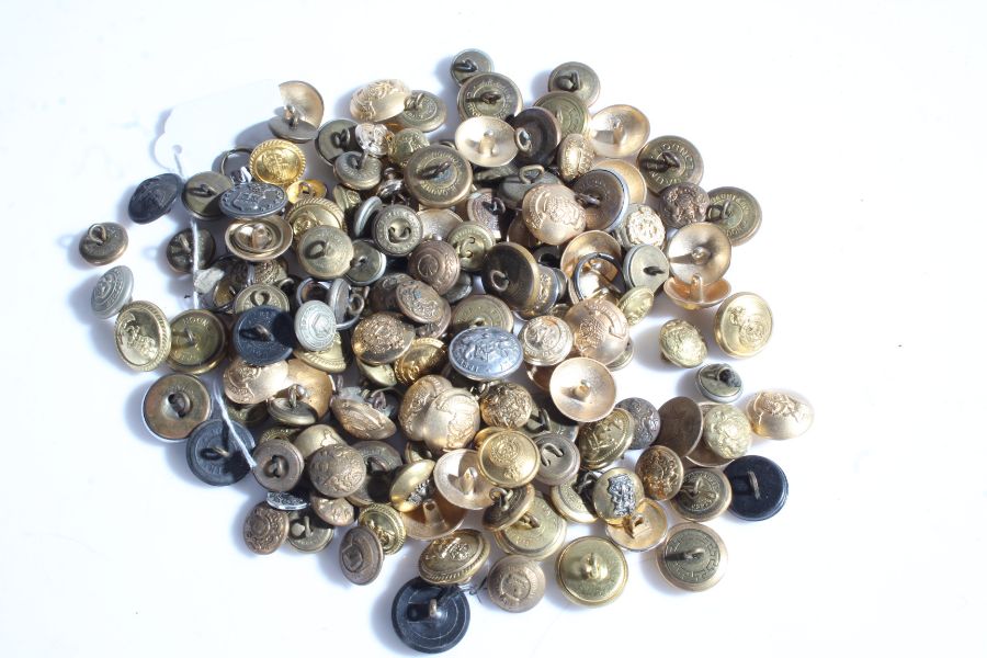 Selection of military and civilian buttons including Royal Navy, Royal Artillery, Royal Army