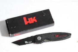 Heckler & Koch X-15 clasp knife, held in original box, blade 7.8 cm (over 18 only)