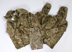 4 X British Army MTP Camouflage jackets size 180/96 together with pair MTP Camouflage trousers, (5)