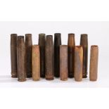 Selection of empty .50 and 20mm shell cases, (12)