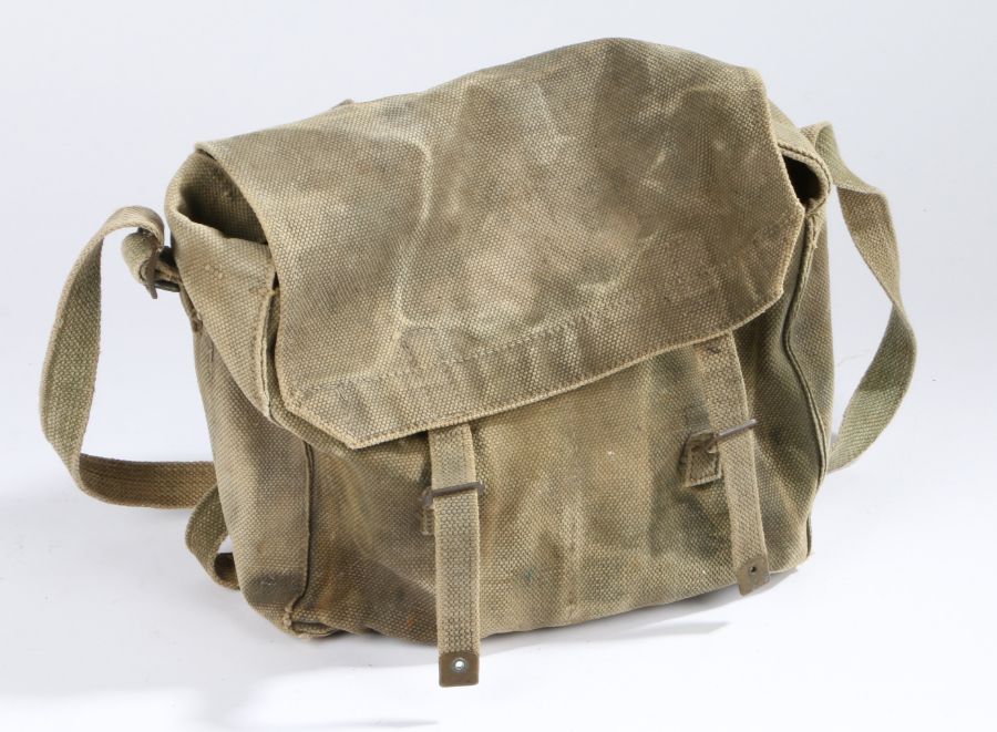 First World War British 1908 Pattern Haversack, together with other, later, equipment including a