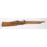 16th Century Matchlock Arquebus, replica firearm, 12 bore calibre, sloping stock, black powder