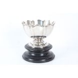 George V silver pedestal bowl, Birmingham 1916, maker A & J Zimmerman, the octagonal bowl raised