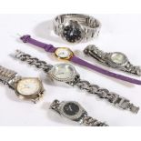 Six gentlemen's and ladies quartz wristwatches, to include two Sekonda, Citizen, Time Design,