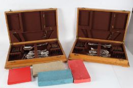 Dubarry pattern table cutlery, to include two part canteens, fish knives and forks, salad servers,