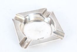 Elizabeth II silver ashtray, Sheffield 1958, maker Emile Viner, with engine turned border, 9cm