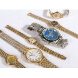 Six gentlemen's and ladies quartz wristwatches, to include Pulsar, Lorus, Louis Yitez, Rotary,