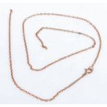 A 9 carat gold chain link necklace, broken, weight 2.4 grams
