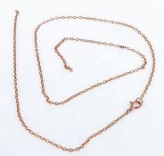 A 9 carat gold chain link necklace, broken, weight 2.4 grams