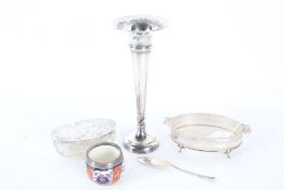 Silver, various dates and makers to include butter dish with clear glass liner and knife, dressing