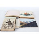 Three Early 20th Century sketch/autograph albums, the three albums dated 1901, 1915 and 1916,