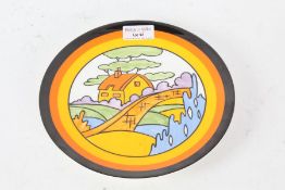 A Wedgwood limited edition collectors plate "Orange Roof Cottage" World of Clarice Cliff Bizarre