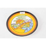 A Wedgwood limited edition collectors plate "Orange Roof Cottage" World of Clarice Cliff Bizarre