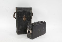 Kodak Cine Model B, with an Anastigmat f/1.9 35mm lens, including its original leather case with